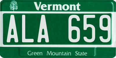 VT license plate ALA659