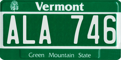 VT license plate ALA746