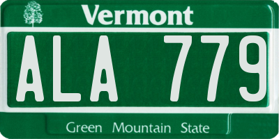 VT license plate ALA779