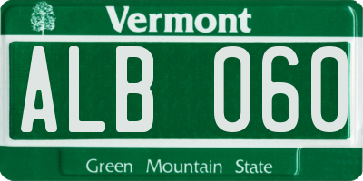 VT license plate ALB060