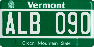 VT license plate ALB090