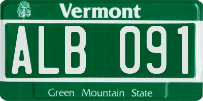 VT license plate ALB091