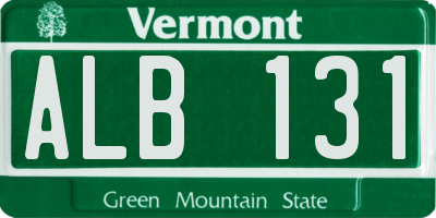 VT license plate ALB131