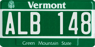 VT license plate ALB148