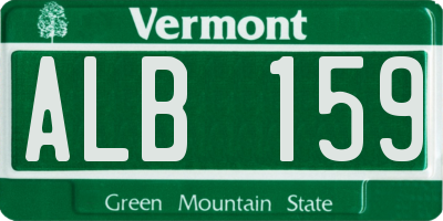 VT license plate ALB159
