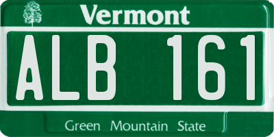 VT license plate ALB161