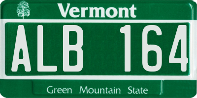VT license plate ALB164