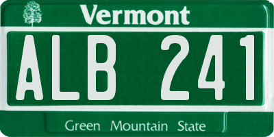 VT license plate ALB241