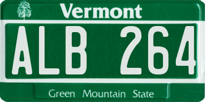 VT license plate ALB264