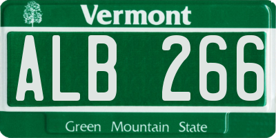 VT license plate ALB266