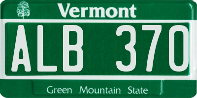VT license plate ALB370