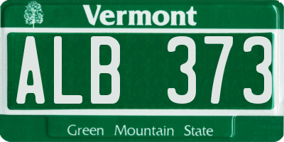 VT license plate ALB373