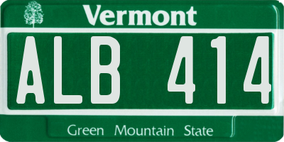 VT license plate ALB414