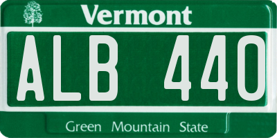 VT license plate ALB440