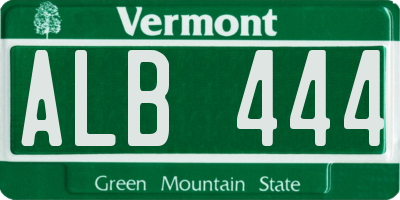 VT license plate ALB444