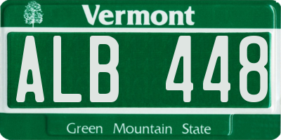 VT license plate ALB448
