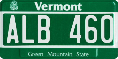 VT license plate ALB460