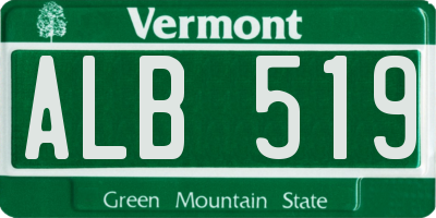 VT license plate ALB519