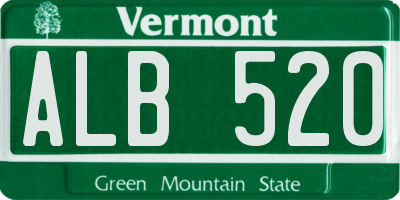 VT license plate ALB520