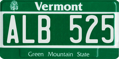 VT license plate ALB525