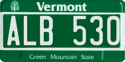 VT license plate ALB530