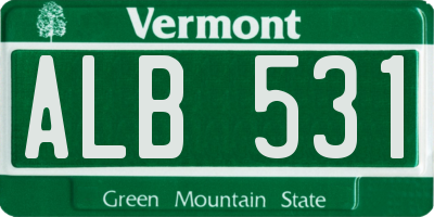 VT license plate ALB531