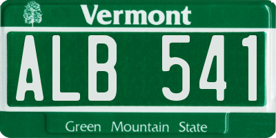 VT license plate ALB541