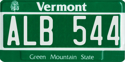 VT license plate ALB544