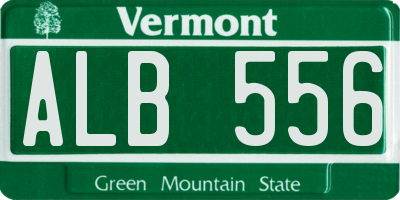 VT license plate ALB556