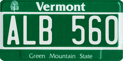 VT license plate ALB560