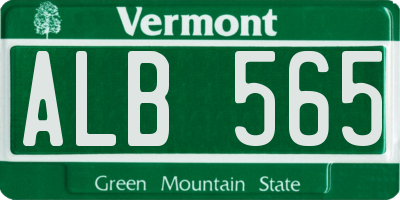 VT license plate ALB565