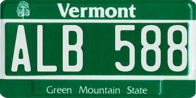 VT license plate ALB588