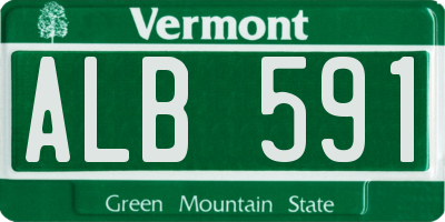 VT license plate ALB591