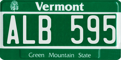 VT license plate ALB595