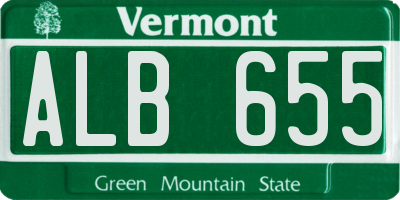 VT license plate ALB655