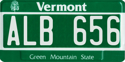 VT license plate ALB656