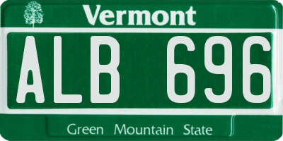 VT license plate ALB696