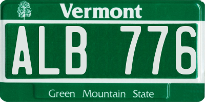 VT license plate ALB776