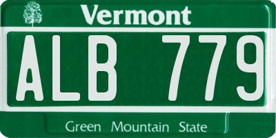VT license plate ALB779
