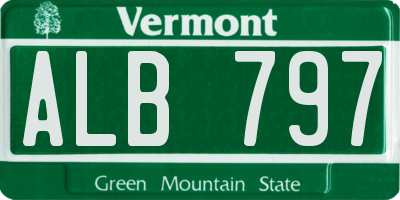 VT license plate ALB797