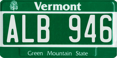 VT license plate ALB946