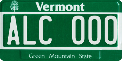 VT license plate ALC000