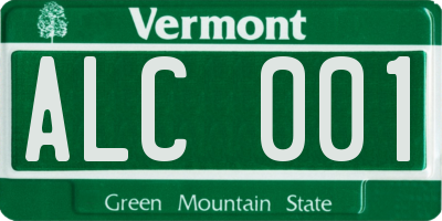 VT license plate ALC001