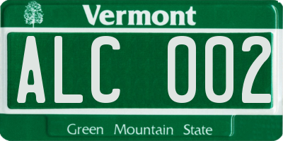 VT license plate ALC002