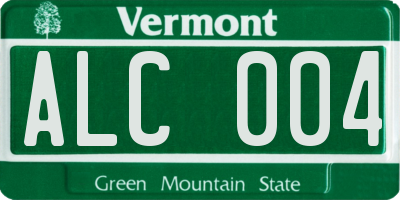 VT license plate ALC004