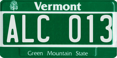 VT license plate ALC013