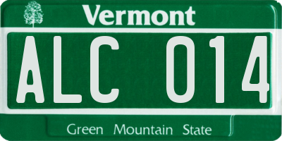 VT license plate ALC014