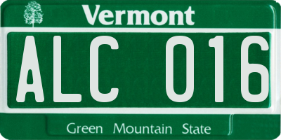 VT license plate ALC016
