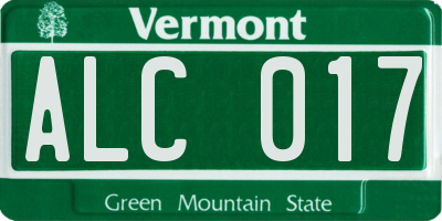 VT license plate ALC017