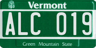 VT license plate ALC019